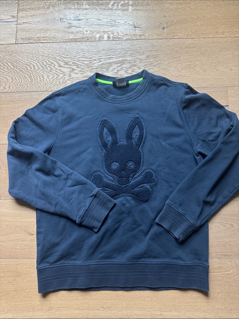 Psycho Bunny Men's Large Navy Crewneck Sweater
